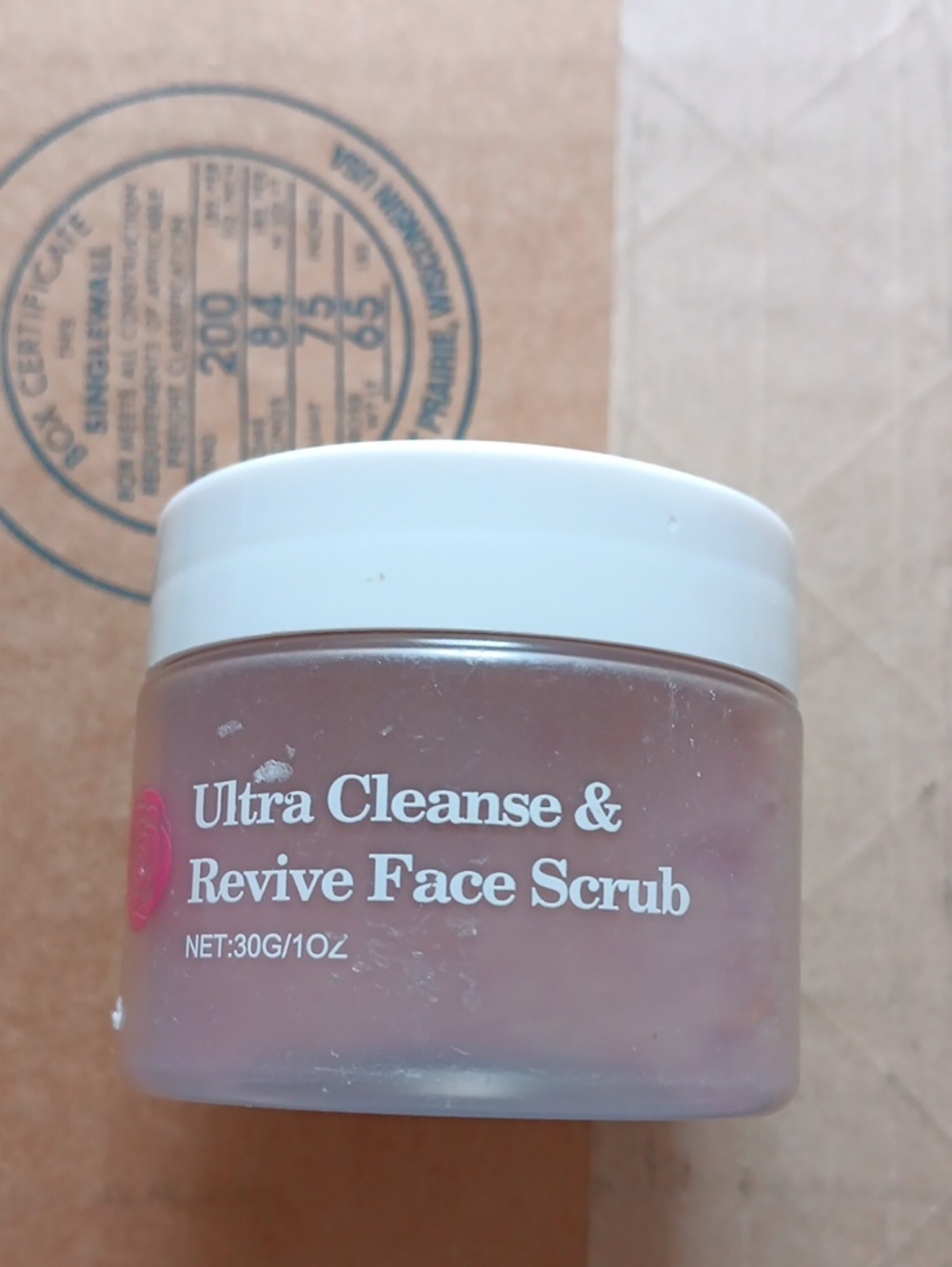 The Frøya Organics Ultra Cleanse & Revive Face Scrub 1oz .